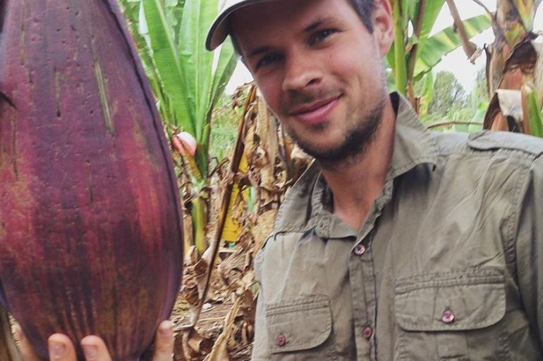 James Borrell, a scientist at London''s Royal Botanic Gardens, Kew, holds a fruit from an enset plant - described as "a banana on steroids" - which scientists believe could be an important crop
