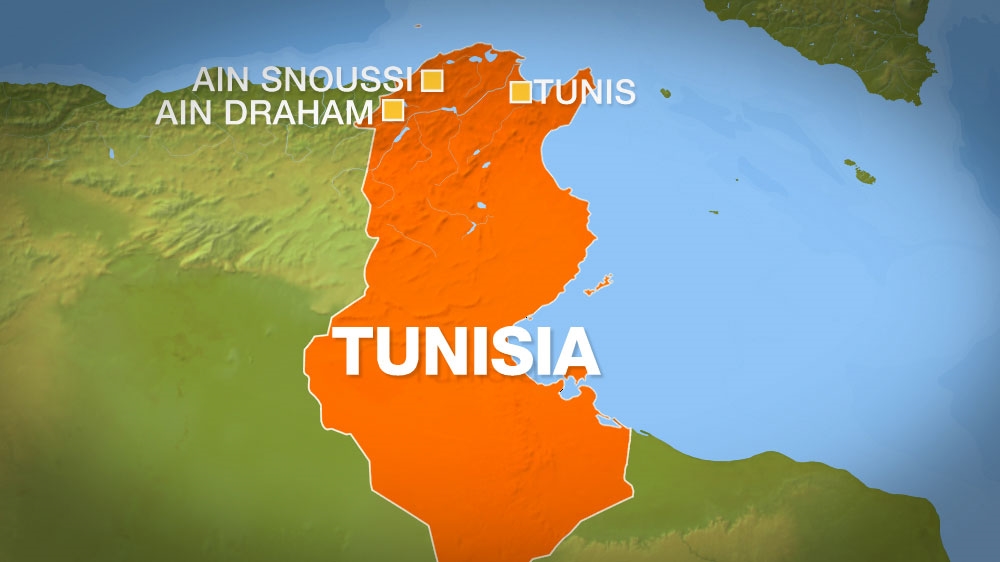 Tunisia ain draham map 