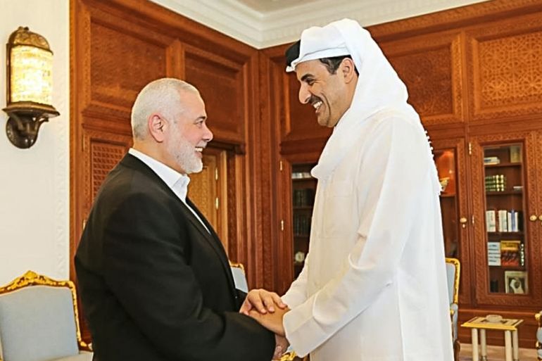 Sheikh Tamim meets Hamas leader Ismail Haniya