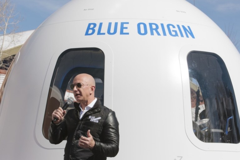 Amazon Chief Executive Officer Jeff Bezos Introduces The Blue Origin New Shepard System