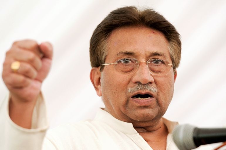 A file photograph dated 15 April 2013 showing Pervez Musharraf, former Pakistani President and head of the political party All Pakistan Muslim League, announces his party''s manifesto for general elec
