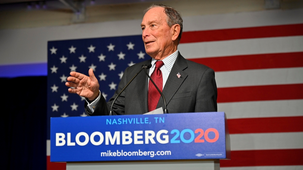 Democratic presidential candidate Bloomberg opens his Tennessee campaign headquarters in Nashville