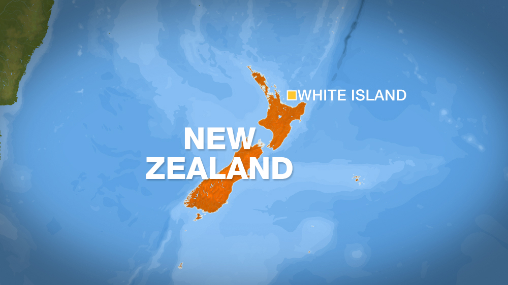 White Island map in New Zealand