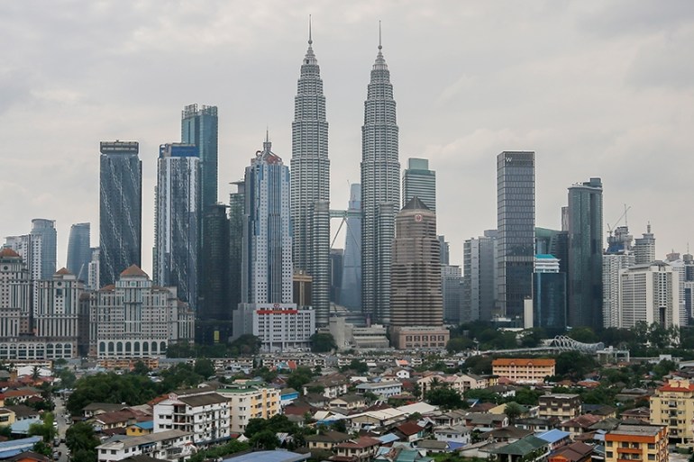 A view of the city skyline, shrouded by slight haze in Kuala Lumpur, Malaysia, 25 September 2019. The monsoonal winds has clear away the haze that have been covered Malaysia the past weeks with only s