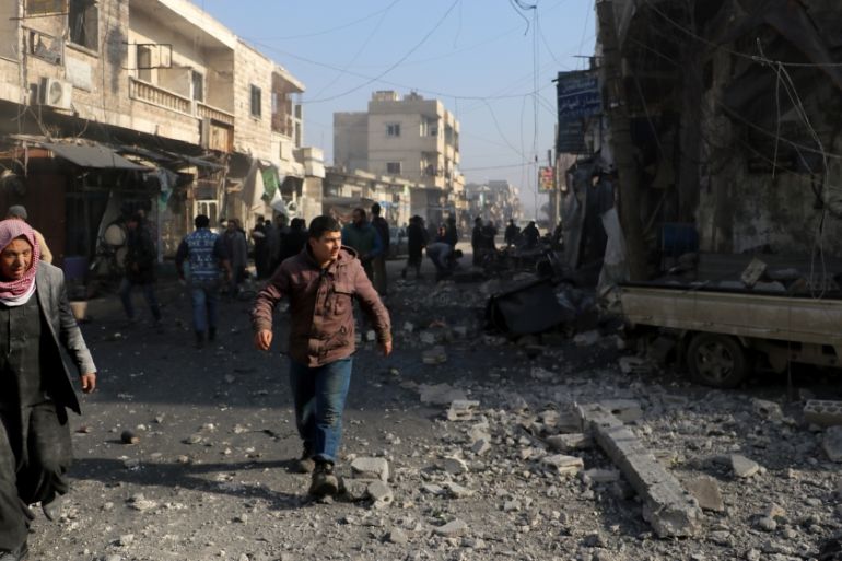 Airstrikes in Syria''s Idlib