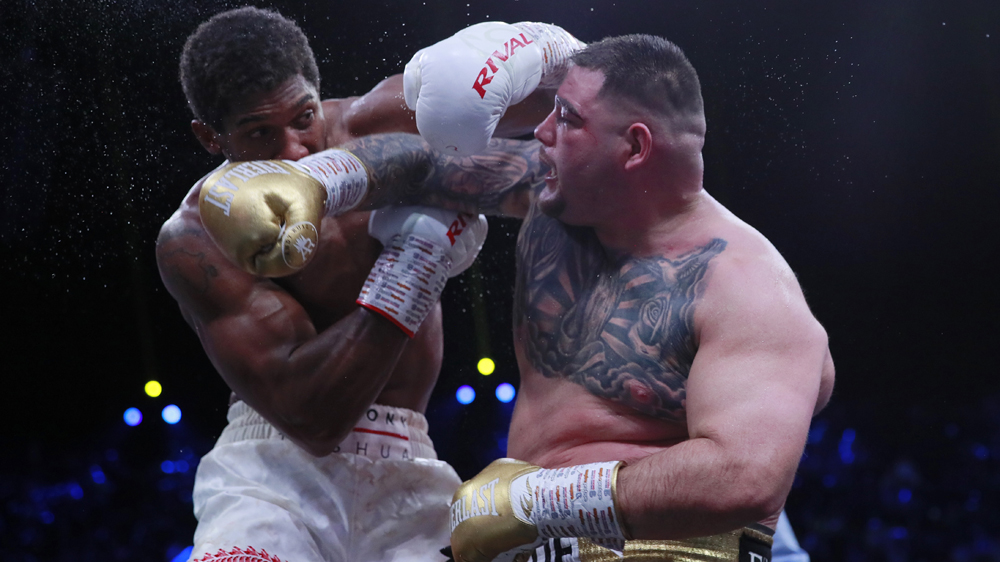  Andy Ruiz Jr in action with Anthony Joshua
