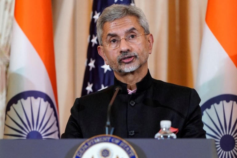 Indian Minister of External Affairs Subrahmanyam Jaishankar speaks to the media after the 2019 U.S.-India 2+2 Ministerial Dialogue at the State Department in Washington