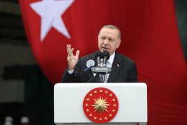 President of Turkey Recep Tayyip Erdogan in Kocaeli- - KOCAELI, TURKEY - DECEMBER 22: President of Turkey Recep Tayyip Erdogan makes a speech during the ceremonies of New Type Submarine Project at Gol
