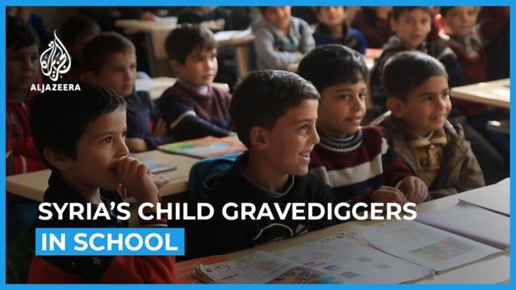 Syria’s child gravediggers return to school