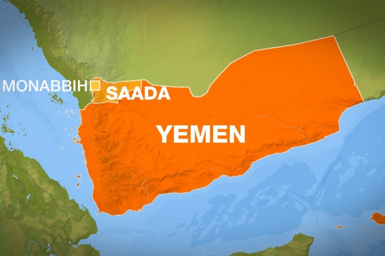 Yemen Map - Saada, Monabbih
