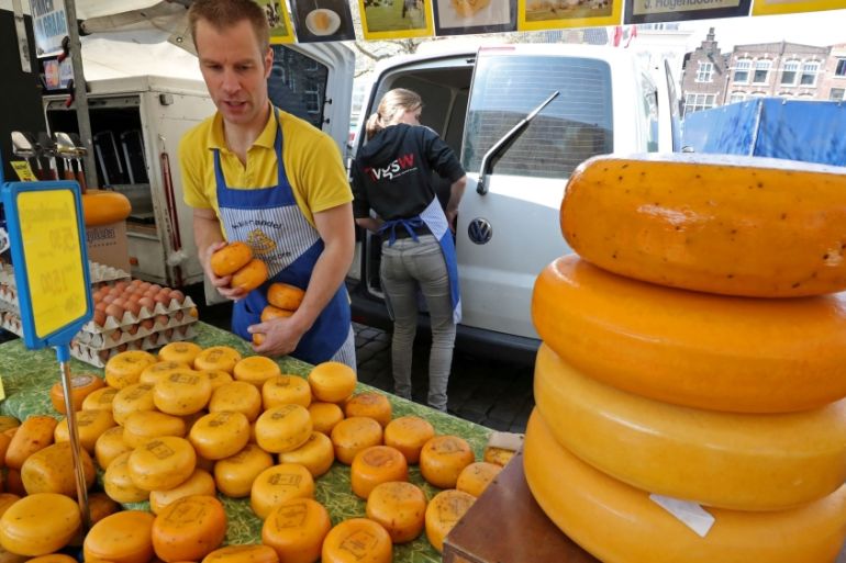 Cheese market in Gouda,