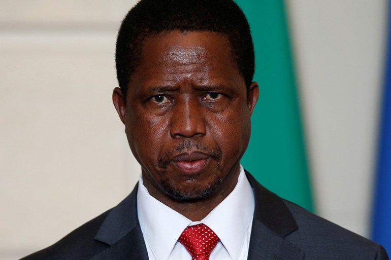 Zambia''s President Edgar Lungu attends a signing ceremony at the Elysee Palace in Paris, France, February 8, 2016