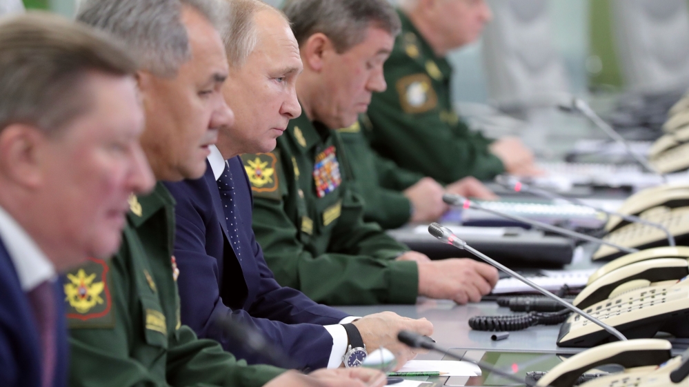 Russian President Vladimir Putin visits National Defense Control Center