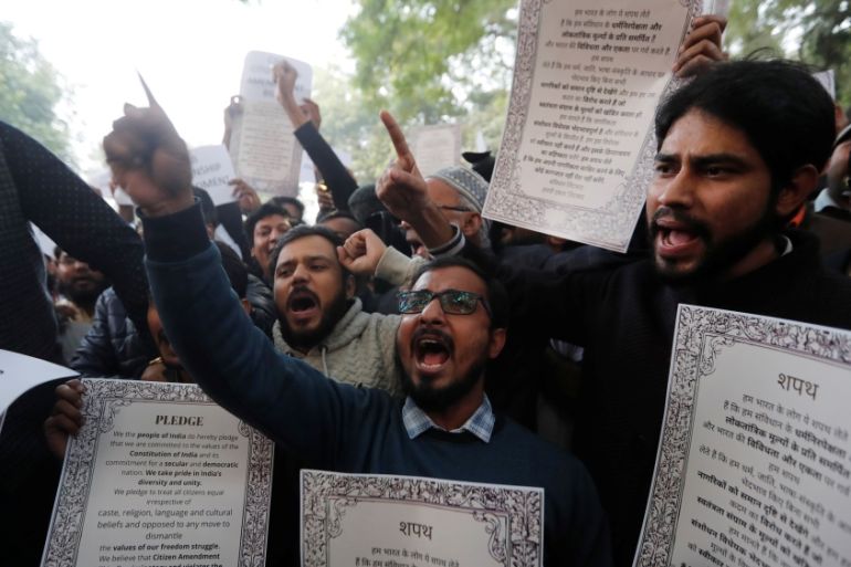 Indian protests against citizenship bill