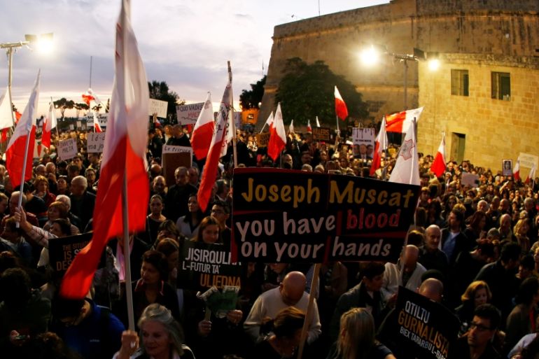 National protest calling on Malta''s PM Joseph Muscat to resign immediately and face prosecution, in light of revelations on the assassination of journalist Daphne Caruana Galizia