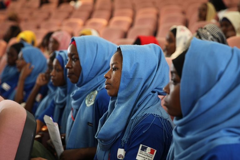 Students attend an event on women in tech in Chad''s capital N''Djamena, November 21, 2019