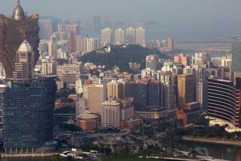 Macau skyline in daytime.