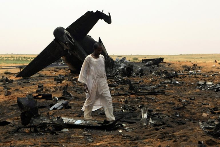 Military plane crash in Sudan