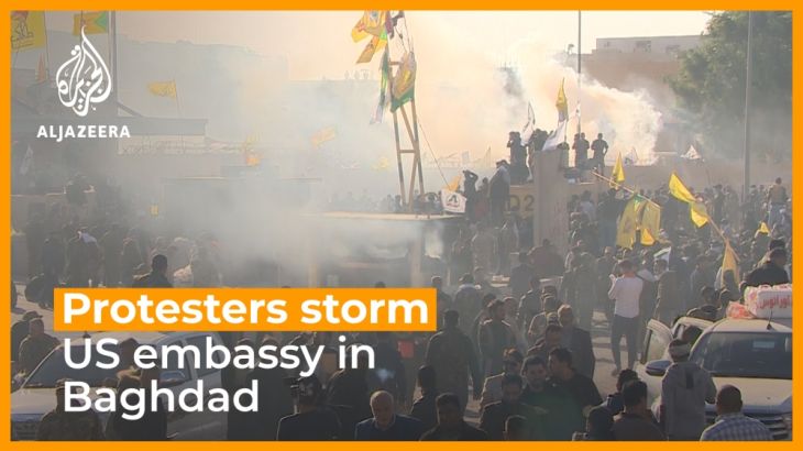 Protesters storm US embassy in Baghdad