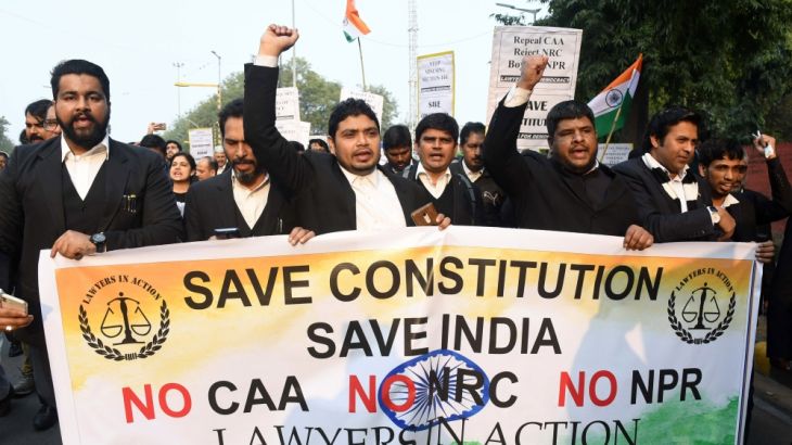 Protest by Indian Lawyers For Democracy in Delhi