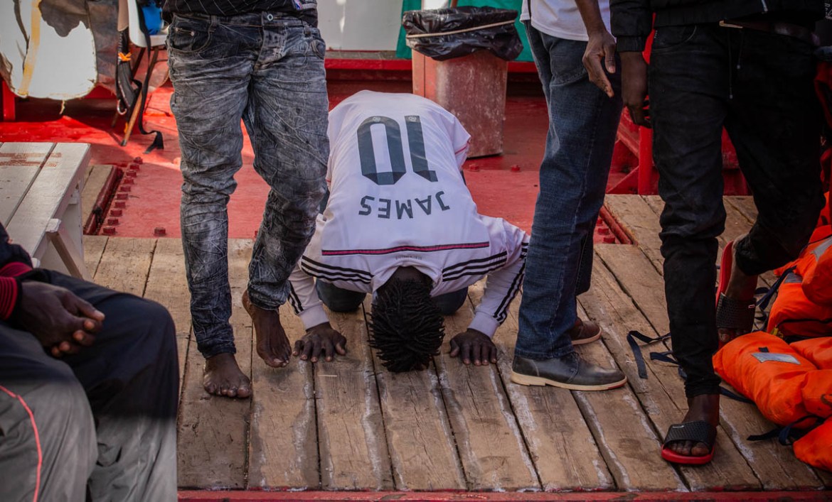 Being rescued by an NGO vessel takes these people closer to their dream and aim of reaching Europe. While the journey isn’t complete, and an asylum in Europe is not guaranteed, the migrants say after