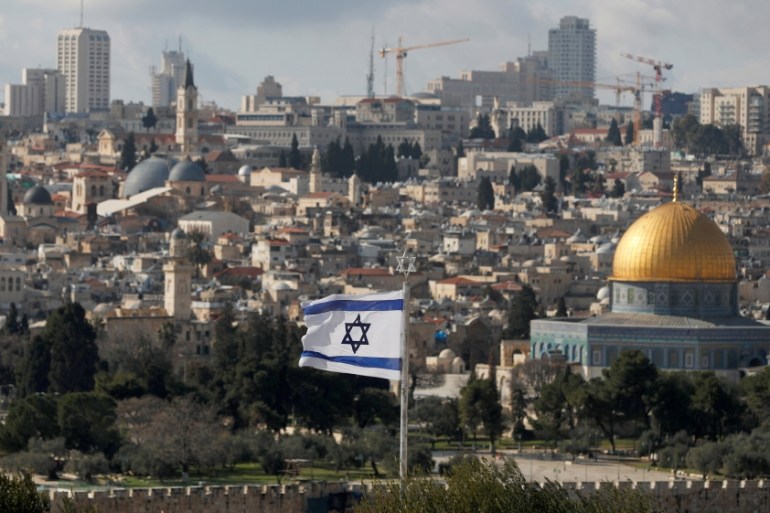 An Israeli flag is seen near the Dome of the Rock, located in Jerusalem''s Old City on the compound known to Muslims as Noble Sanctuary and to Jews as Temple Mount
