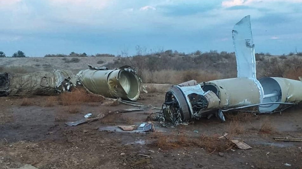 Pieces of missiles are seen at the rural area of Al-Baghdadi town after Iran's Islamic Revolutionary Guard Corps (IRGC) targeted Ain al-Asad airbase in Iraq, a facility jointly operated by U.S. and Ir