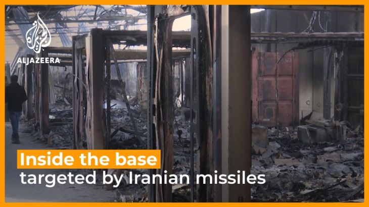 Inside the base targeted by Iranian missiles