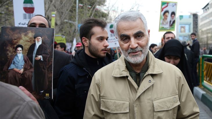 FILE - In this Thursday, Feb. 11, 2016, file photo, Qassem Soleimani, commander of Iran''s Quds Force, attends an annual rally commemorating the anniversary of the 1979 Islamic revolution, in Tehran