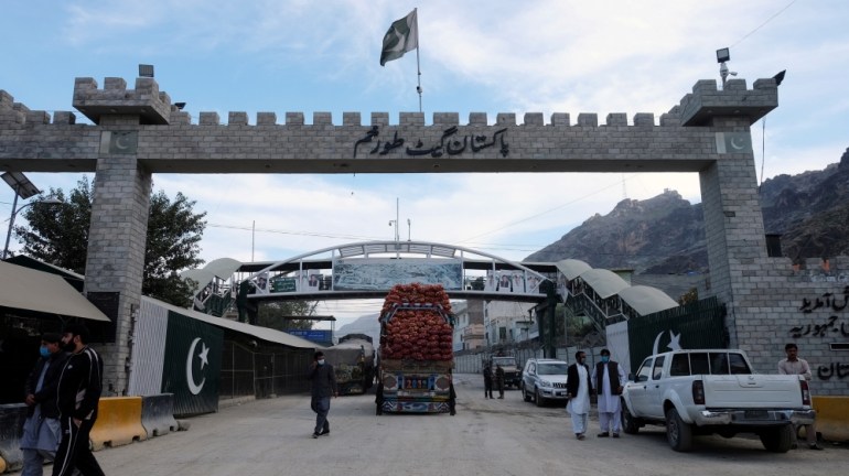 A general view of the border post in Torkham