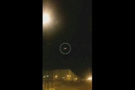 Video appears to show Ukraine plane hit by missile