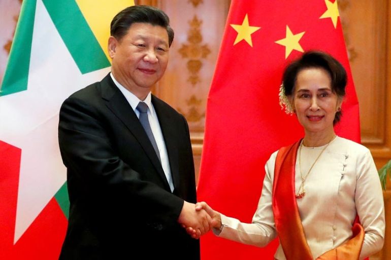 Aung San Suu Kyi, Xi Jinping, China, Myanmar