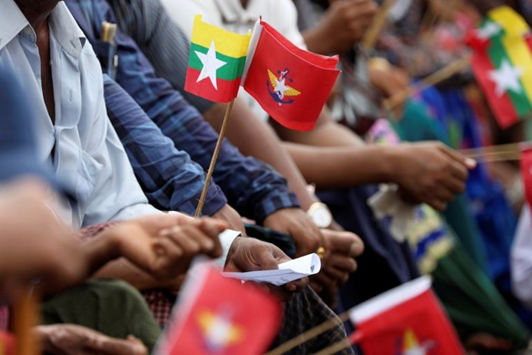 Myanmar flags