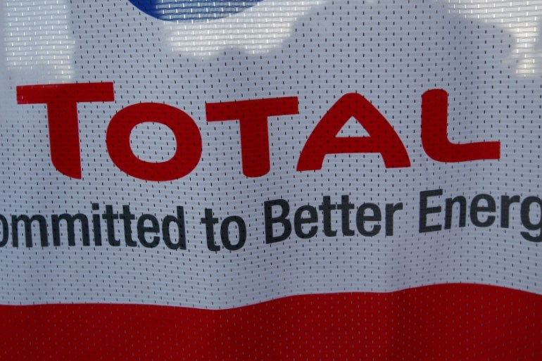 The logo of French oil giant Tota