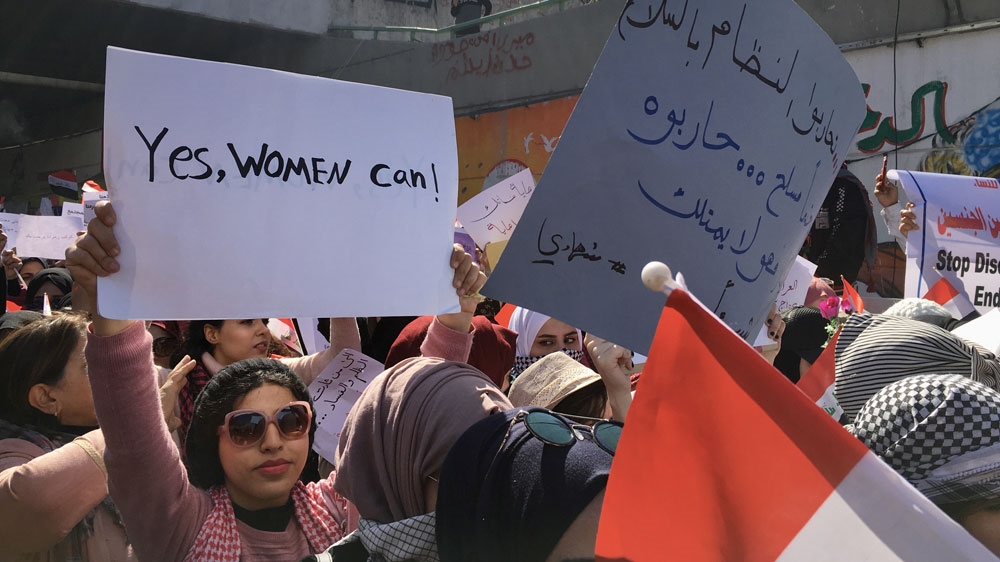 Iraq women protesters