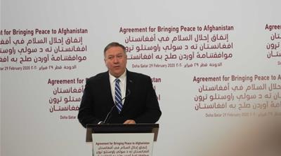 US/Taliban peace deal in Doha - Mike Pompeo
