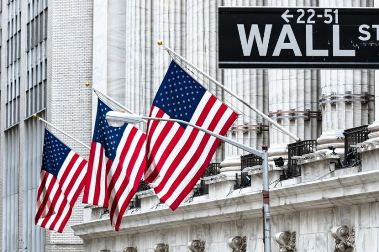 New York Stock Exchange, Wall st, New York, USA - stock photo