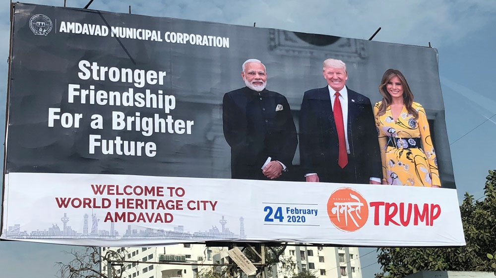 Trump and Modi billboard