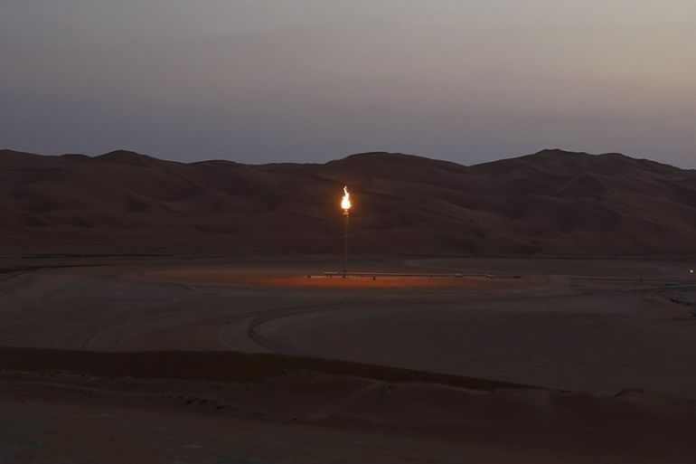 Saudi oil flame