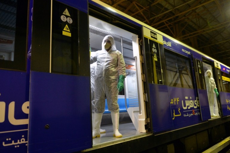 Coronavirus precautions in Tehran