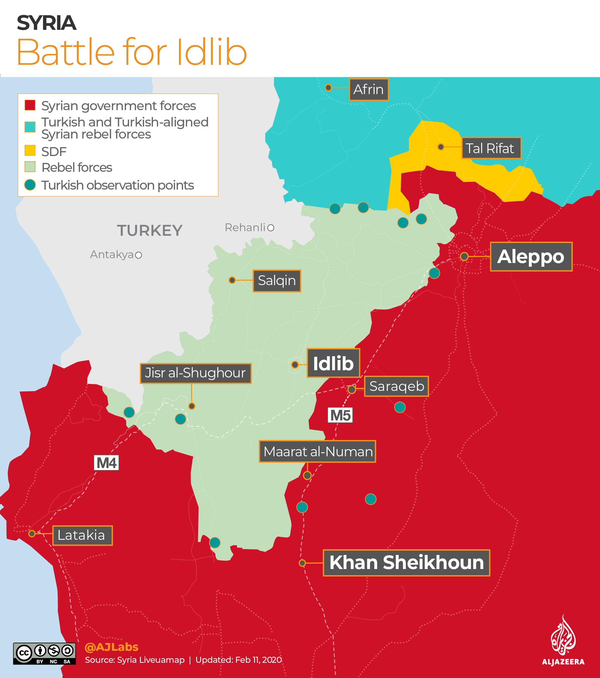 INTERACTIVE: Syria control map - Battle for Idlib - Feb 2, 2020