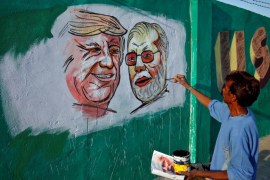 Painting of Trump and Modi