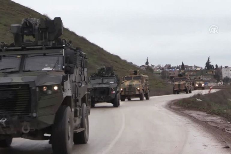 Turkey continues to send military reinforcement to Syria border Idlib