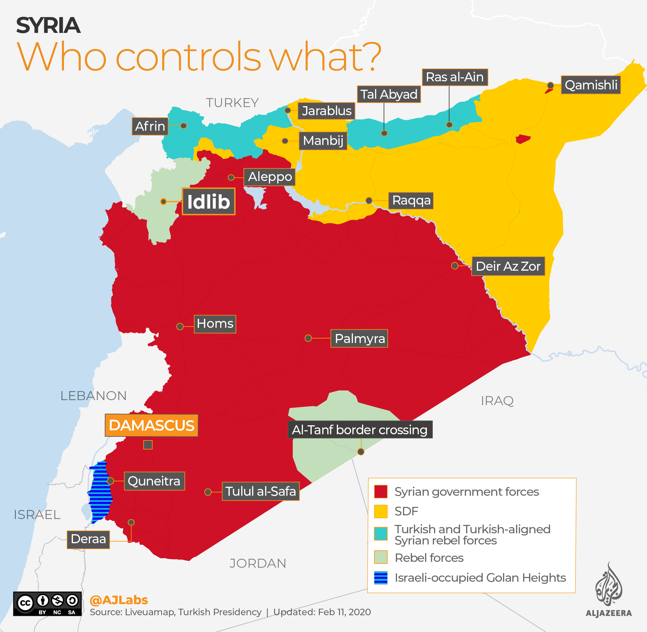 INTERACTIVE: Syria Who controls what map - FEB 11 2020