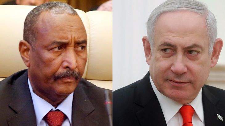 Abdel-Fattah Burhan (L) and Benjamin Netanyahu (R) [AP Photo]