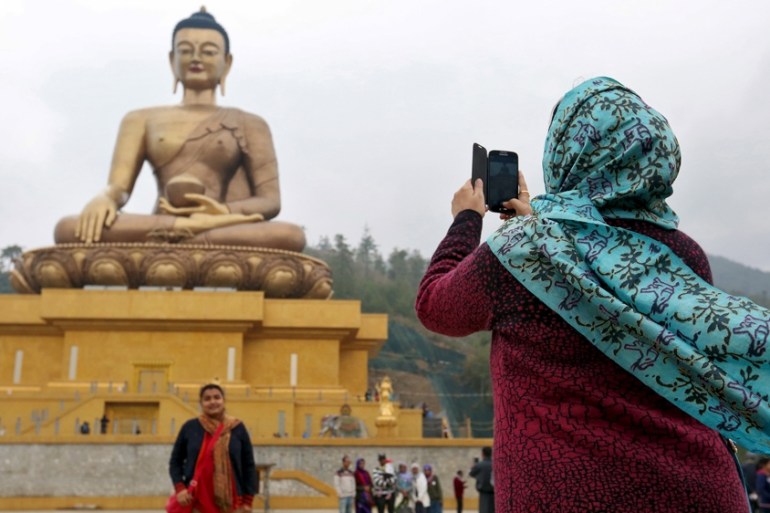 Tourists in Bhutan