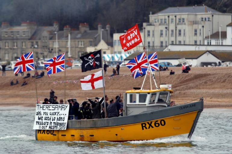 Brexit fishing protest - reuters