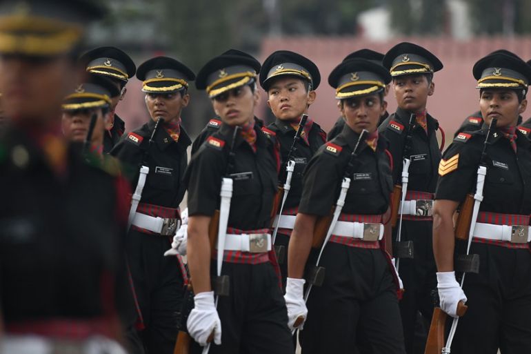 Indian women army cadets