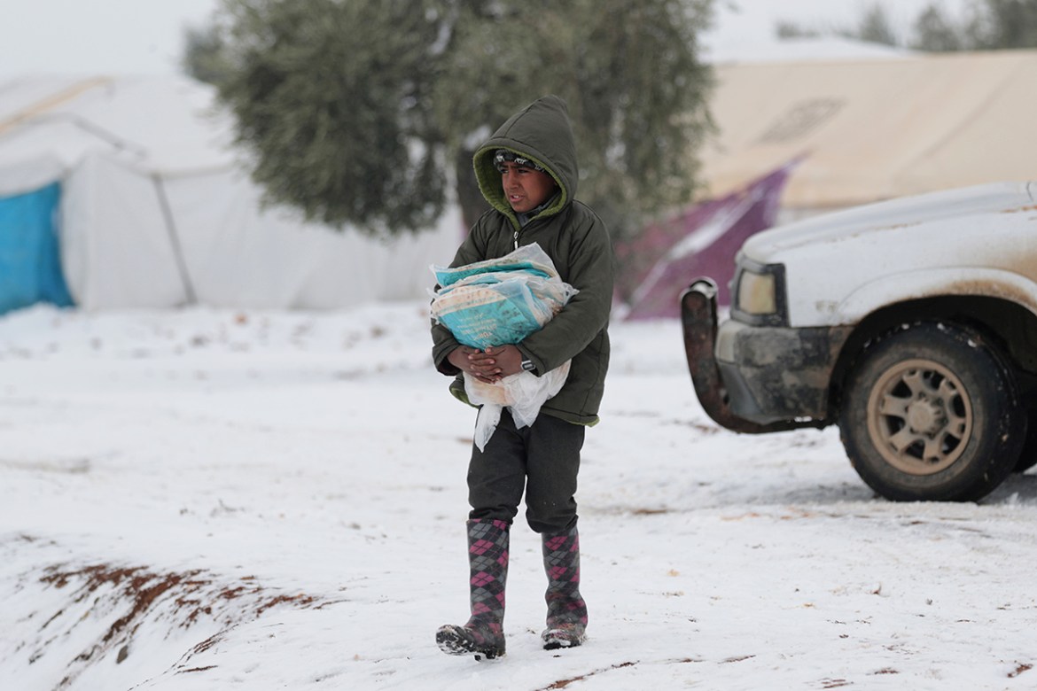 Humanitarian agency officials say it is the biggest single displacement of civilians in the nine-year-old war. But they lack the shelter and supplies to support them.