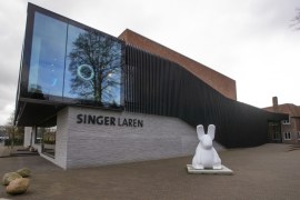 Exterior view of the Singer Museum in Laren, Netherlands, Monday March 30, 2020. Police are investigating a break-in at a Dutch art museum that is currently closed because of restrictions aimed at slo